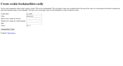 Desktop Screenshot of cookie-bookmarklet-generator.com